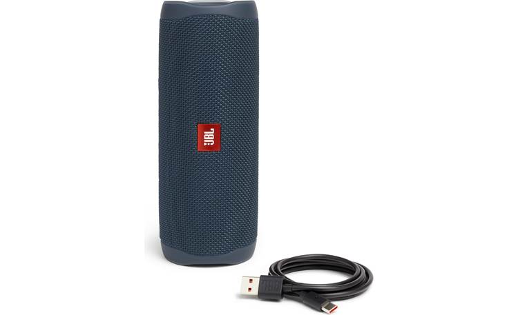 JBL Flip 5 Blue - with included USB charging cable