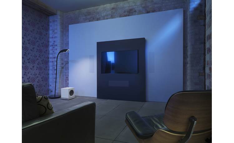 Bowers & Wilkins DB3D Shown as part of a home theater system