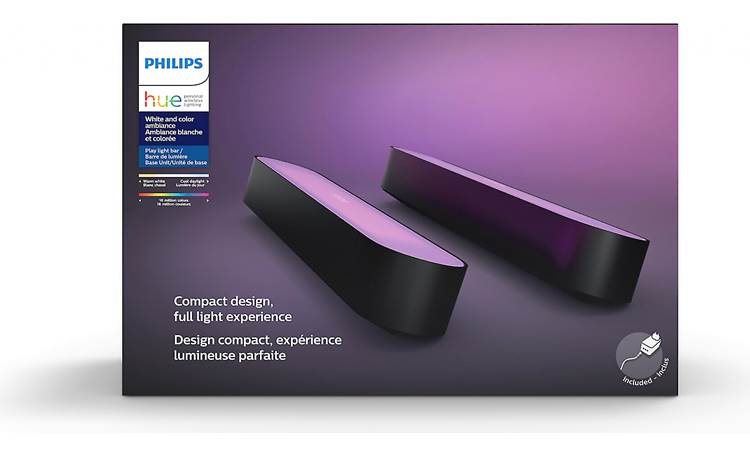 2-Pack Details about   Philips Hue Play White & Color Ambiance LED Light OPEN BOX Black 