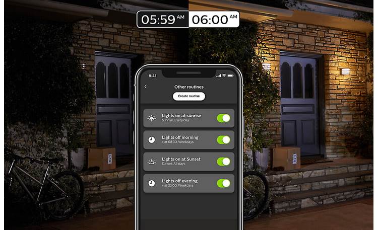 Philips Hue PAR38 Outdoor Use the mobile app to create routines