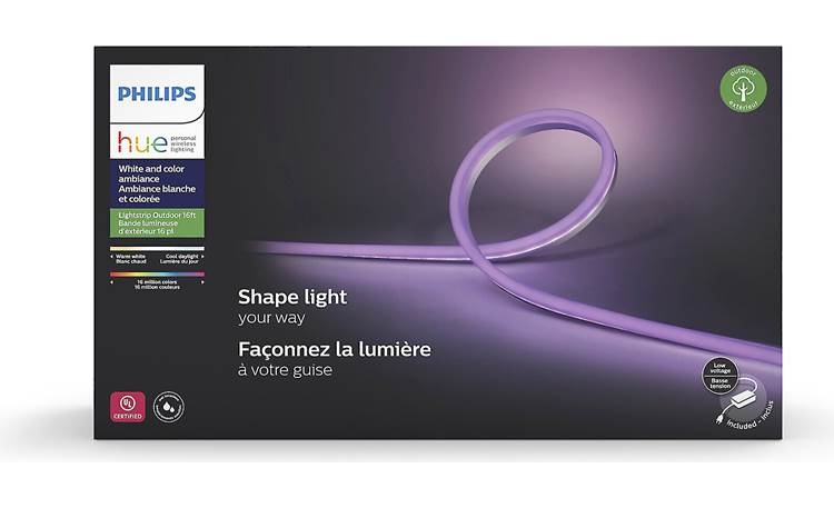Philips Hue White and Color Ambiance Lightstrip Outdoor Weatherproof for outdoor use (IP67-rated)