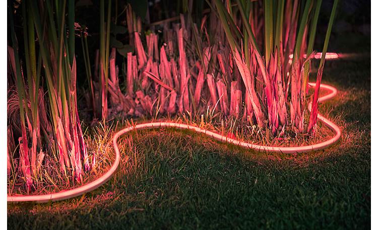 Philips Hue White and Color Ambiance Lightstrip Outdoor Rope light provides diffused lighting effect for your outdoor spaces