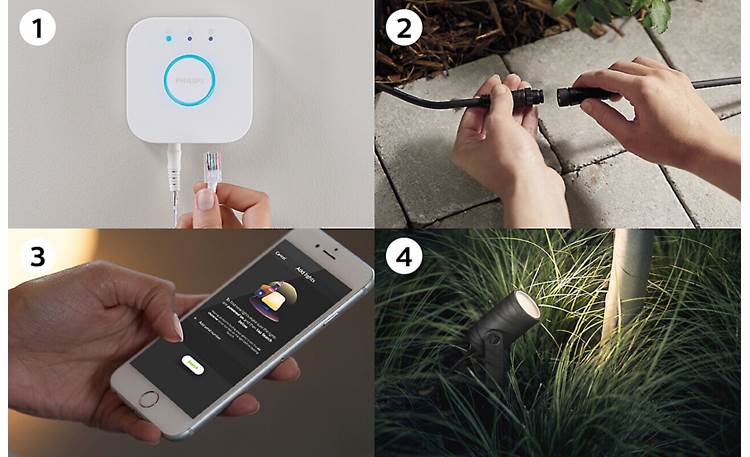 Philips Hue Lily White/Color Outdoor Extension Spotlight Philips Hue Bridge required for setup using the Hue mobile app