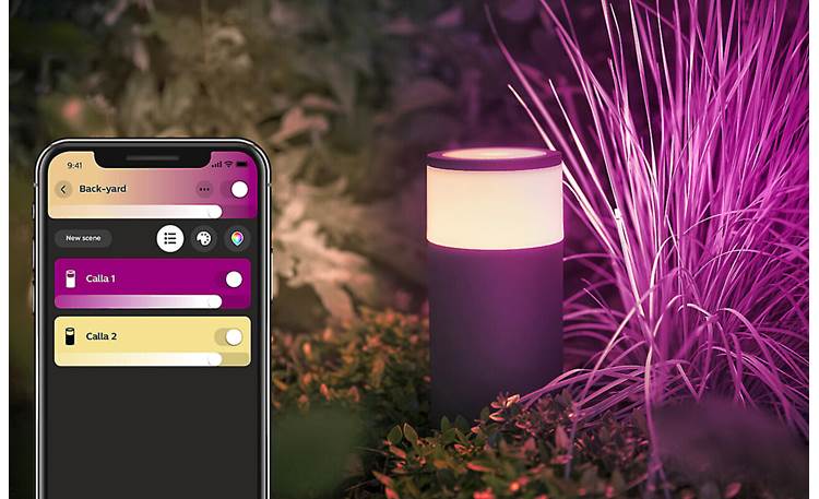 Philips Hue Calla White/Color Outdoor Light Base Kit (600 lumens) Control all your Hue lights from the app
