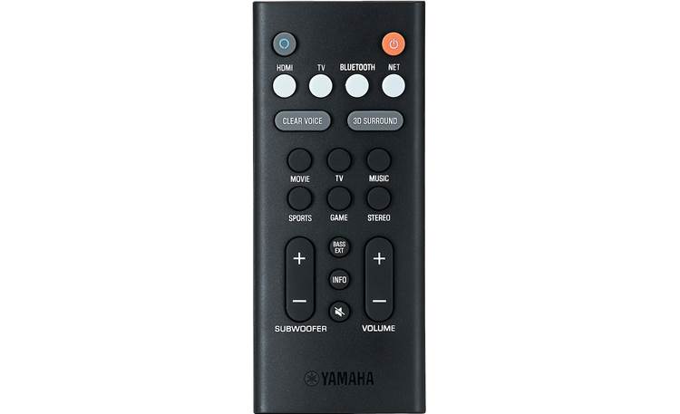 Yamaha YAS-209 Remote has independent subwoofer volume control