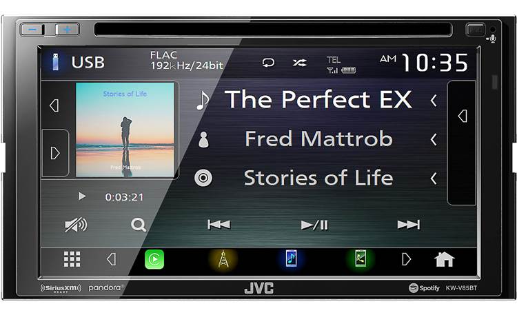 JVC KW-V85BT Enjoy sweet sound from streaming music or selections from your own high-res library