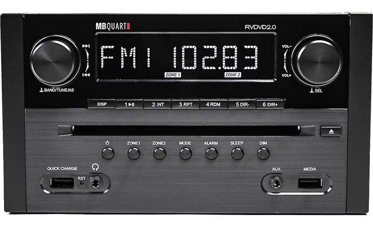 Mechless Source Unit with AM/FM and Bluetooth 4.0 Plus Multi-Zone Audio Control RV in Dash Compact MB Quart RVM2.0 