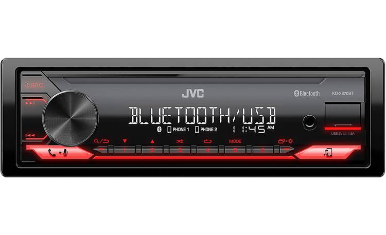 JVC KD-X270BT Prioritize hands-free calling and music streaming in your car with this sleek JVC stereo
