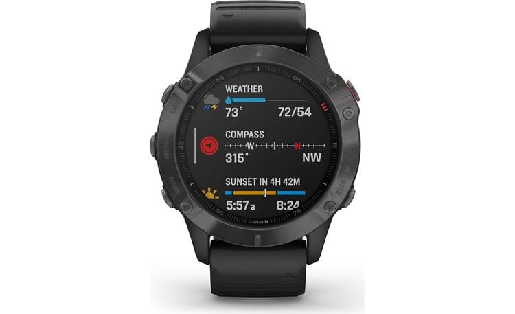 Garmin fenix 6 Sapphire (Carbon gray DLC bezel, black band) GPS