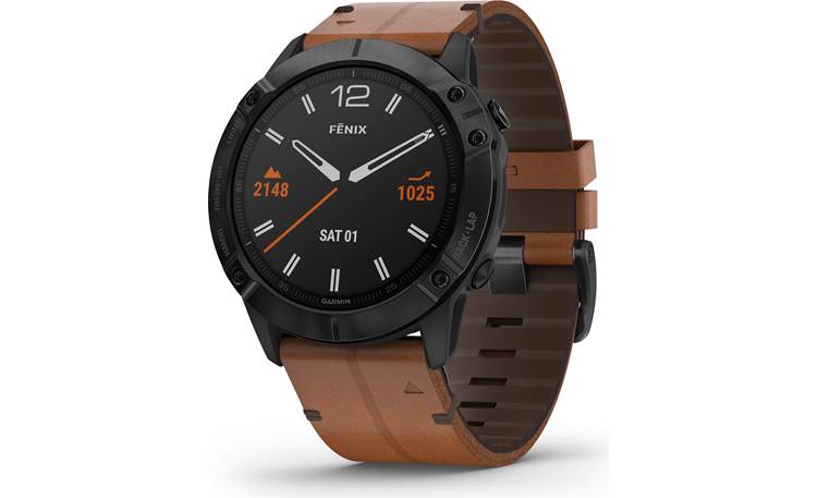 GARMIN FENIX 6X SAPPHIRE BLACK DLC LEAT…-