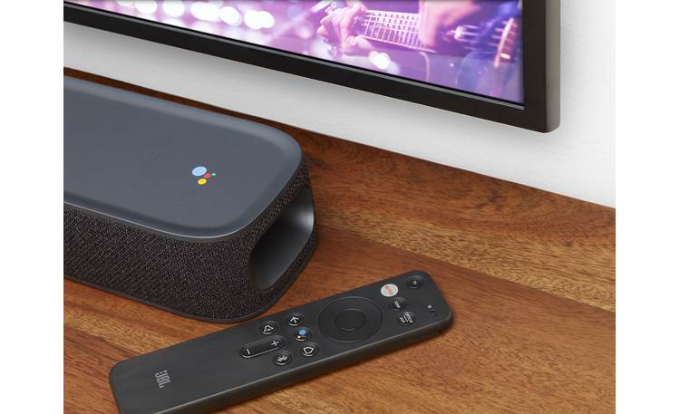 JBL Link Bar Access Link's built-in Google Assistant with a wake word or using the Google Assistant button on the remote