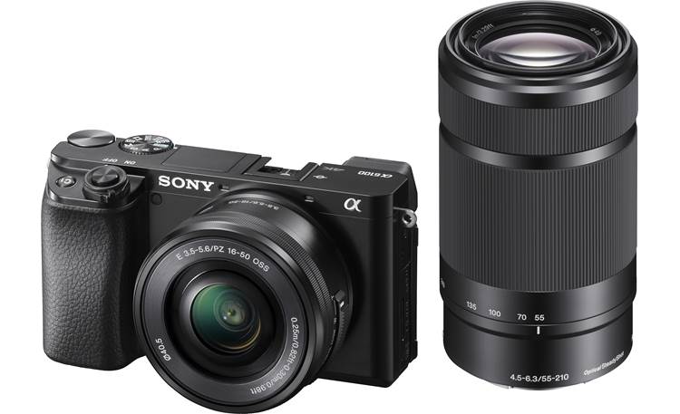 Sony Alpha a6100 Two Lens Kit Front