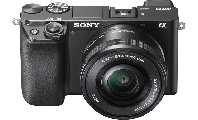 Sony Alpha a6100 Two Lens Kit Angled front view