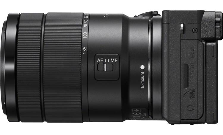 Sony Alpha a6600 Telephoto Lens Kit Right side view with lens attached