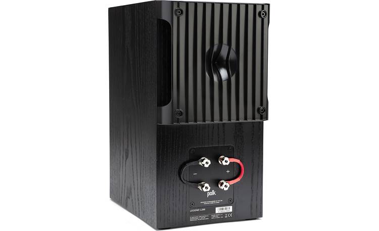 Polk Audio Legend L200 Enhanced Power Port® reduces noise and increases bass output compared to traditional round or slot-firing ports