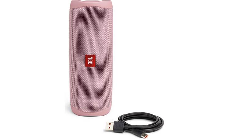 JBL Flip 5 Pink - with included charging cable