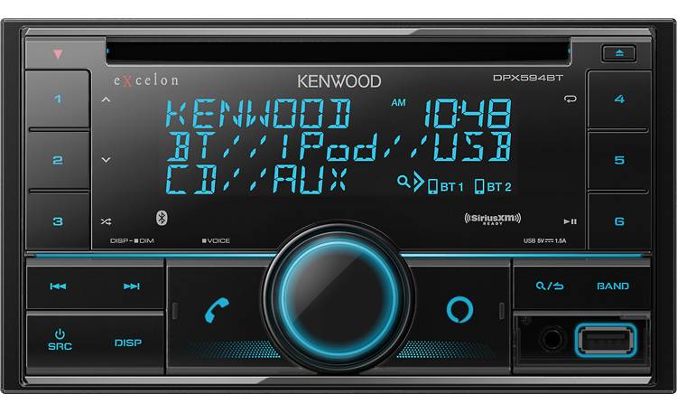Kenwood Excelon DPX594BT Control your media from the front panel, Kenwood's Remote app, or by using Amazon Alexa