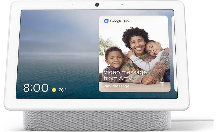 Google Nest Hub Max Video chat with friends using compatible devices, and leave video messages.