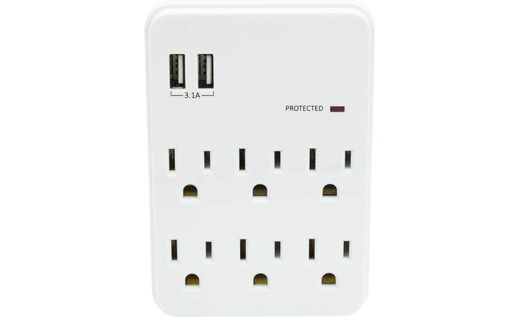 Metra Helios AS-P-6WTU "Wall tap" surge protector sits over your AC wall outlet