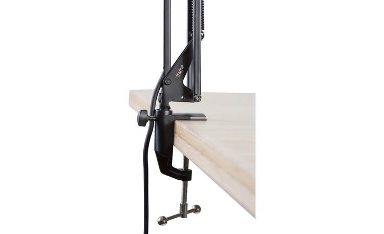Gator Frameworks Desk-Mounted Broadcast Microphone Boom Stand Clamp mount accomodates surfaces up to 2-1/8