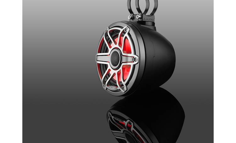 JL Audio M6-650VEX-Mb-S-GmTi-i Clamps pictured in this photo are sold separately
