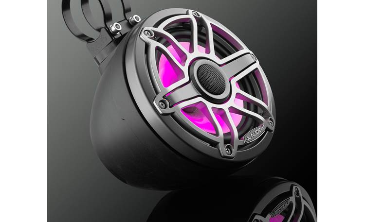 JL Audio M6-650VEX-Mb-S-GmTi-i Clamps pictured in this photo are sold separately