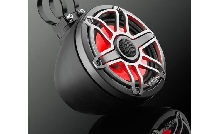 JL Audio M6-650VEX-Mb-S-GmTi-i Clamps pictured in this photo are sold separately