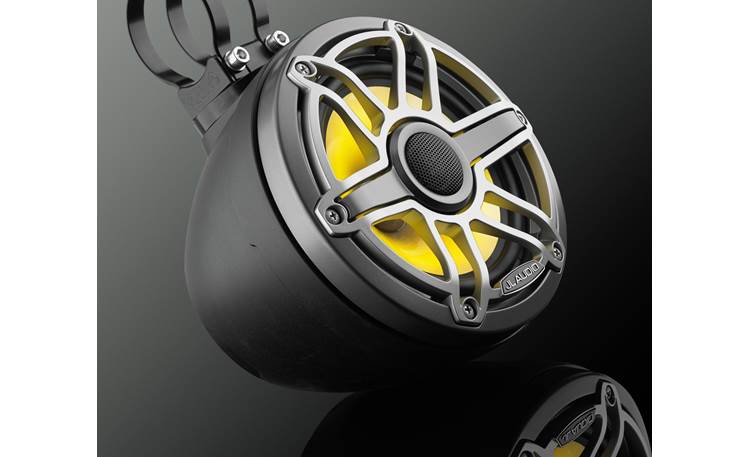 JL Audio M6-650VEX-Mb-S-GmTi-i Clamps pictured in this photo are sold separately