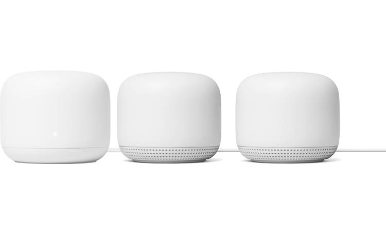 Google Nest Wifi Router and Two Points Front