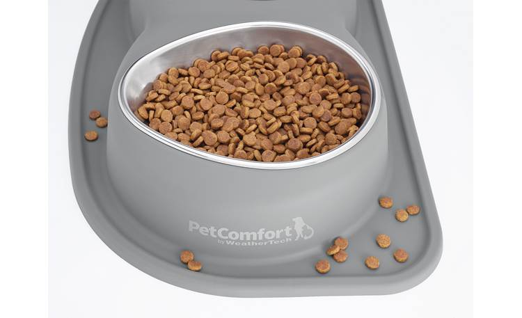 WeatherTech Double Low Pet Feeding System The mat's raised edge keeps mealtime messes to a minimum. 