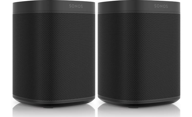 Sonos One SL 2-pack (Black) Wireless streaming music speakers with 