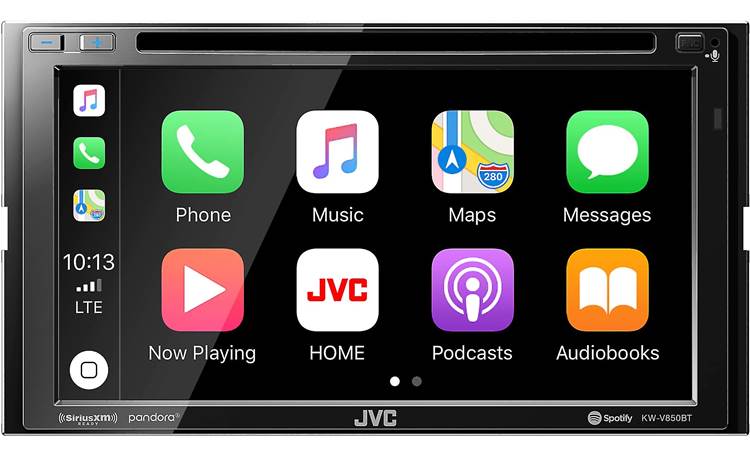 JVC KW-V850BT The Apple CarPlay screen looks a lot like your iPhone and works like it too