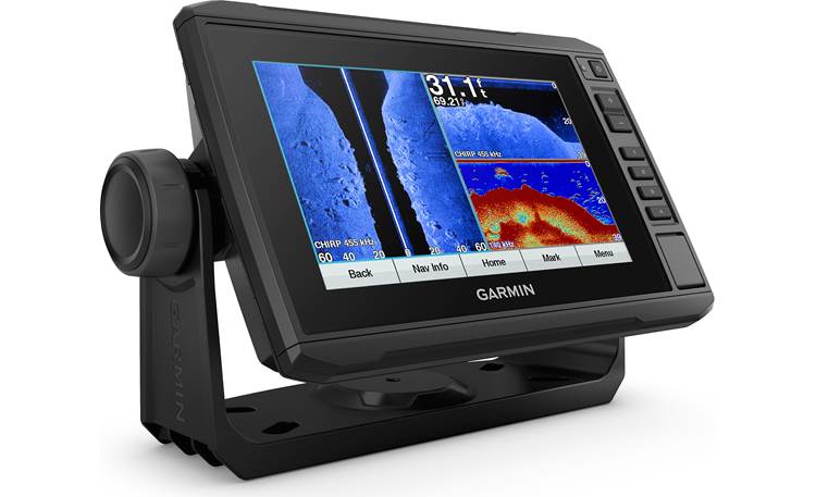 Garmin echoMAP™ Plus 73sv 7 chartplotter/sonar combo with CHIRP ClearVü  and SideVü, plus pre-loaded LakeVü g3 maps and Wi-Fi at Crutchfield
