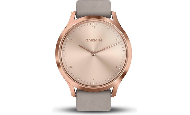 Garmin vivomove® HR (Small/Med Sport model, white w/rose gold hardware)  Hybrid smartwatch with heart rate monitor at Crutchfield