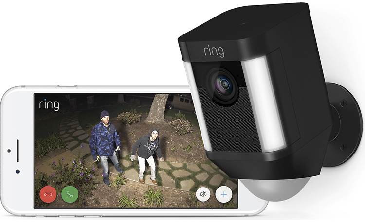 Ring Spotlight Cam Battery 2-Pack If the lights and camera don't stop them in their tracks, the siren might