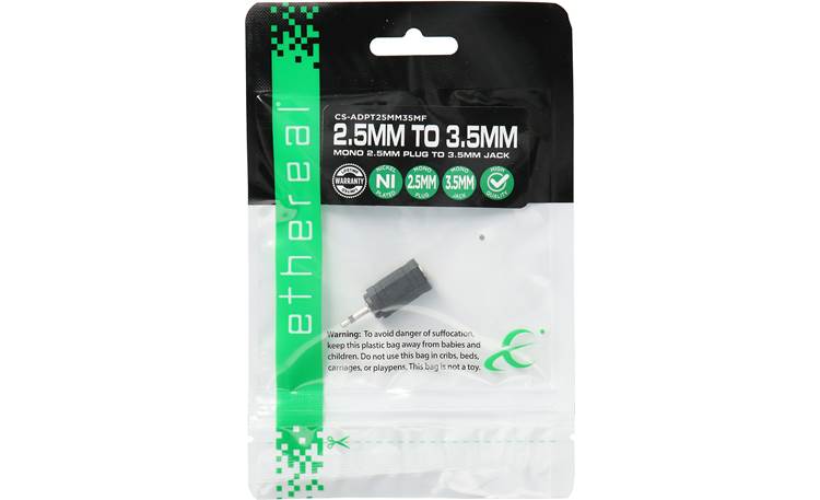 Metra ethereal Mono 3.5mm To 2.5mm Adapter Shown in packaging