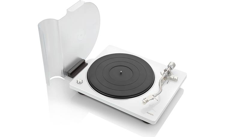 Denon DP-400 (White) Semi-automatic belt-drive turntable with pre-mounted  cartridge and built-in phono preamp at Crutchfield