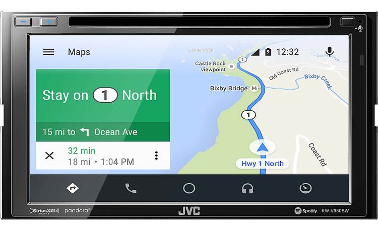 JVC KW-V950BW Android Auto lets you choose from several navigation and music apps