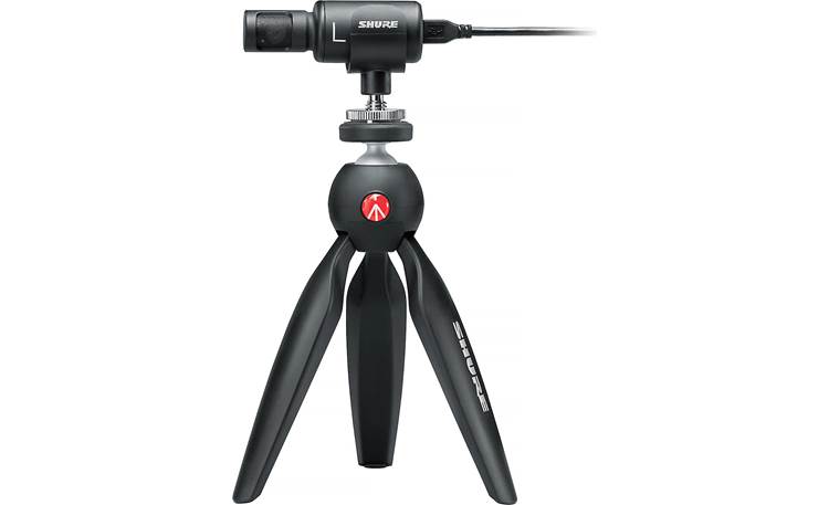 Shure Mobile Podcast Bundle MV88+ mic and included mini tripod