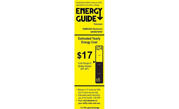 Samsung QN49Q70R Energy Guide