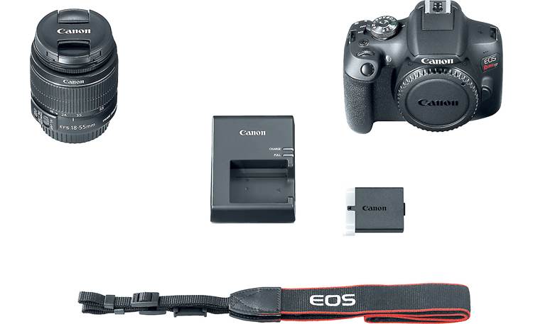 Canon EOS Rebel T7 Kit Shown with included accessories