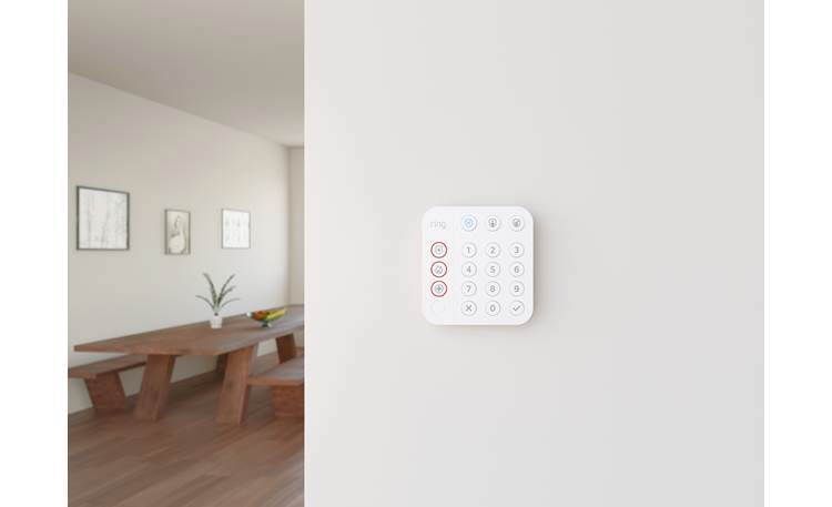 Ring Alarm Keypad (2nd Generation) Includes quick-release bracket for wall mounting