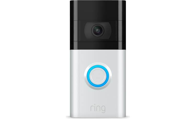 Ring Video Doorbell 3 Includes satin nickel (shown) and Venetian bronze faceplates