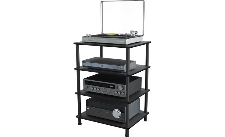 AVF Four Shelf Audio Stand (AKS604BB-A) Stores four componentns (not included)