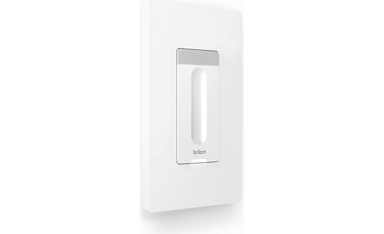 Brilliant Smart Dimmer Switch Shown with Decora wall plate (not included)