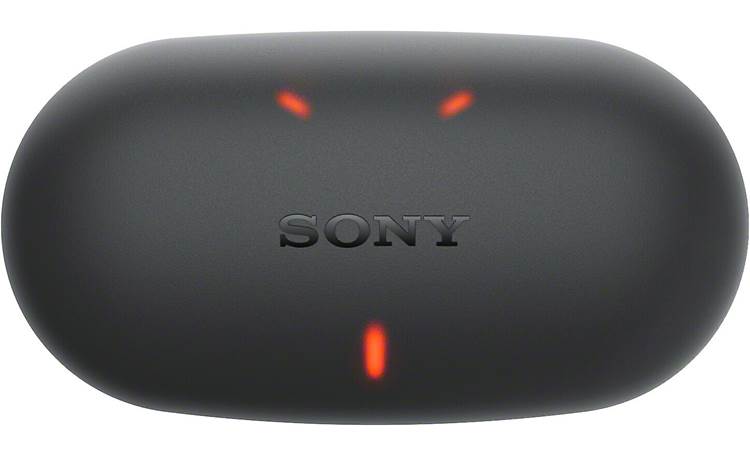 Sony WF-XB700 LED lights indicate earbuds are recharging