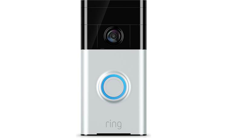 Ring Video Doorbell, Satin Nickel bundle with Ring Stick Up Cam Battery,  White