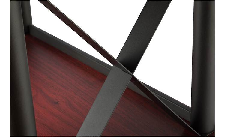 Pangea Audio Vulcan Turntable Stand Rigid steel x-braces add support for LP shelf