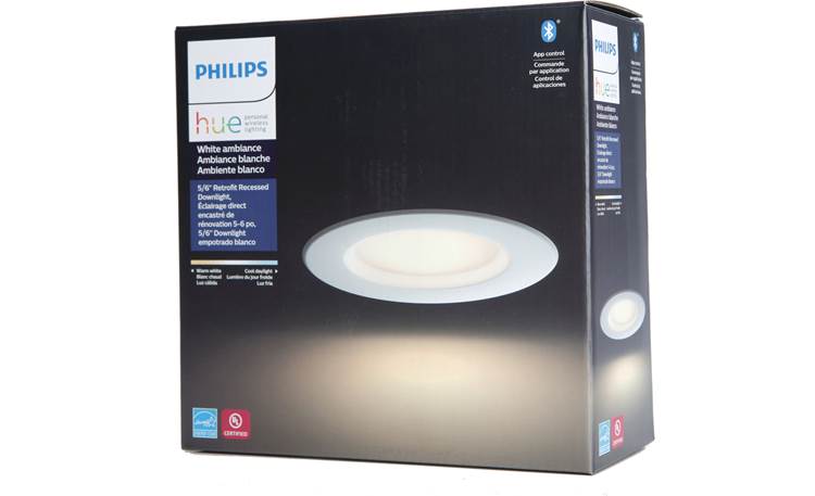 Philips Hue White Ambiance Downlight (700 lumens) Recessed 5"/6" retrofit LED with Bluetooth® at Crutchfield