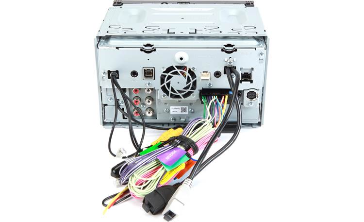 Kenwood DMX9707S Rear panel with included wiring harness